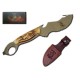 8.75" Bone Collector Fixed Blade Gut Hook Skinning Hunting Camping Fishing Bowie Knife With Leather Sheath 